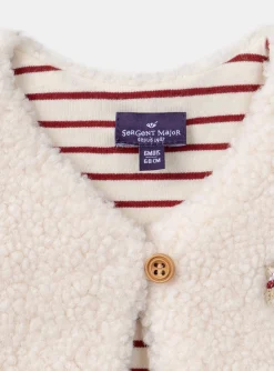 Sergent Major Pull, Gilet & Cardigan-Gilet sans manches en fourrure synthétique