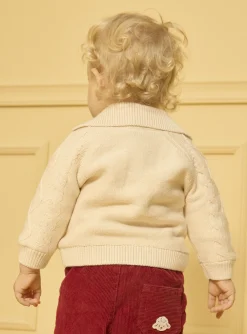 Sergent Major Pull, Gilet & Cardigan-Gilet torsad&eacute; doubl&eacute; fourrure