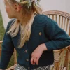 Sergent Major Pull, Gilet & Cardigan-Gilet vert &eacute;meraude en maille chenille