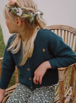Sergent Major Pull, Gilet & Cardigan-Gilet vert émeraude en maille chenille