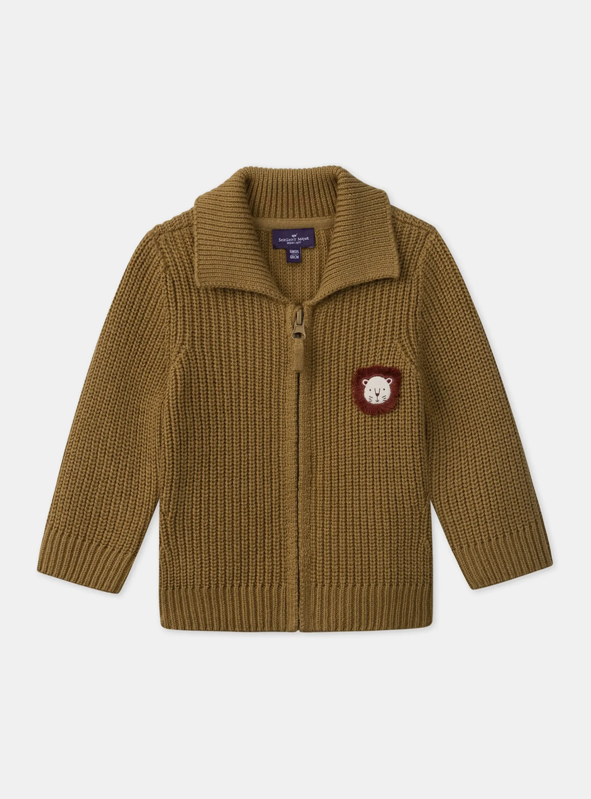 Sergent Major Pull, Gilet & Cardigan-Gilet zippé à col