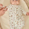 Sergent Major Pyjama & Grenouillère-Grenouill&egrave;re &eacute;crue en velours en coton biologique et polyester recycl&eacute;