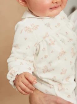 Sergent Major Pyjama & Grenouillère-Grenouill&egrave;re &eacute;crue en velours en coton biologique et polyester recycl&eacute;