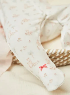Sergent Major Pyjama & Grenouillère-Grenouill&egrave;re &eacute;crue en velours en coton biologique et polyester recycl&eacute;