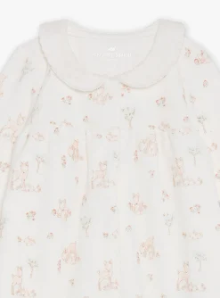 Sergent Major Pyjama & Grenouillère-Grenouill&egrave;re &eacute;crue en velours en coton biologique et polyester recycl&eacute;