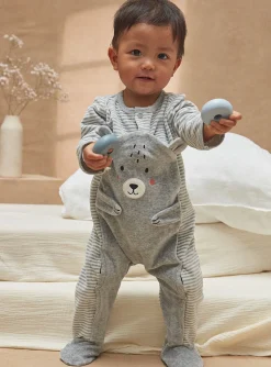 Sergent Major Pyjama & Grenouillère-Grenouillère Gris chiné