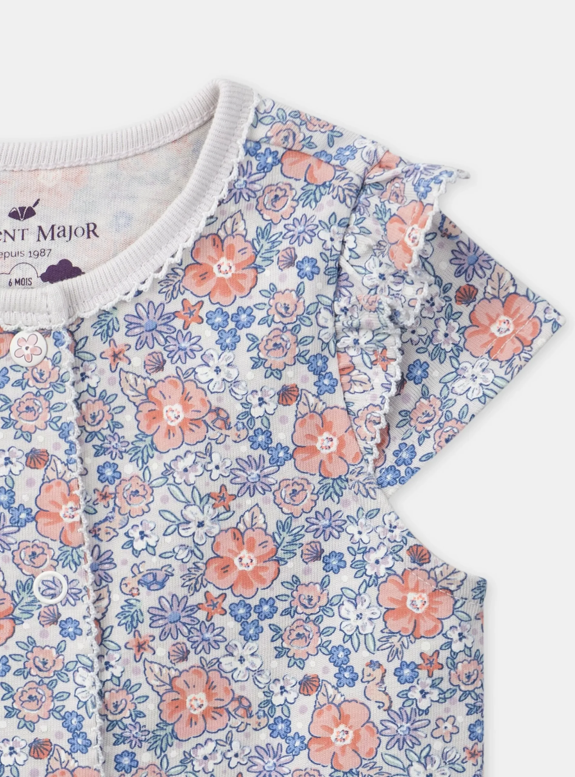 Sergent Major Pyjama & Grenouillère-Grenouillère Parme