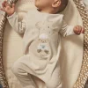 Sergent Major Pyjama & Grenouillère-Grenouilli&egrave;re beige en velours
