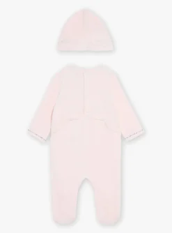 Sergent Major Pyjama & Grenouillère-Grenouilli&egrave;re et bonnet rose en velours