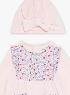 Sergent Major Pyjama & Grenouillère-Grenouilli&egrave;re et bonnet rose en velours