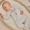 Sergent Major Pyjama & Grenouillère-Grenouilli&egrave;re gris clair en velours