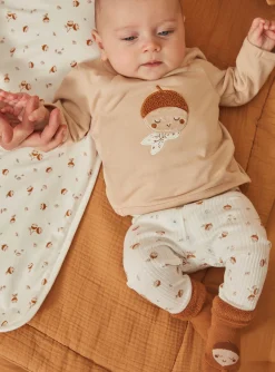 Sergent Major Tenues & Ensembles-Haut beige, legging écru et chaussettes caramel