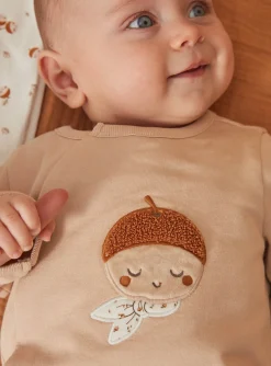 Sergent Major Tenues & Ensembles-Haut beige, legging &eacute;cru et chaussettes caramel
