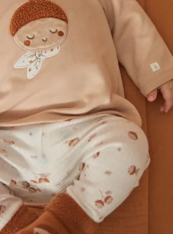 Sergent Major Tenues & Ensembles-Haut beige, legging &eacute;cru et chaussettes caramel