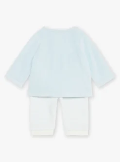 Sergent Major Tenues & Ensembles-Haut bleu glacier et bas &eacute;cru en velours