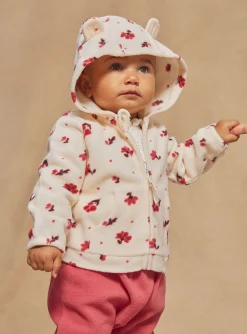 Sergent Major Pull, Gilet & Cardigan | Tenues De Sport-Haut de jogging &eacute;cru polaire &agrave; imprim&eacute; fleuri