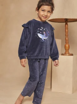 Sergent Major Pyjama-Haut et bas de pyjama bleu nuit