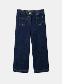 Sergent Major Pantalon, Jean & Legging-Jeans wide leg brodé