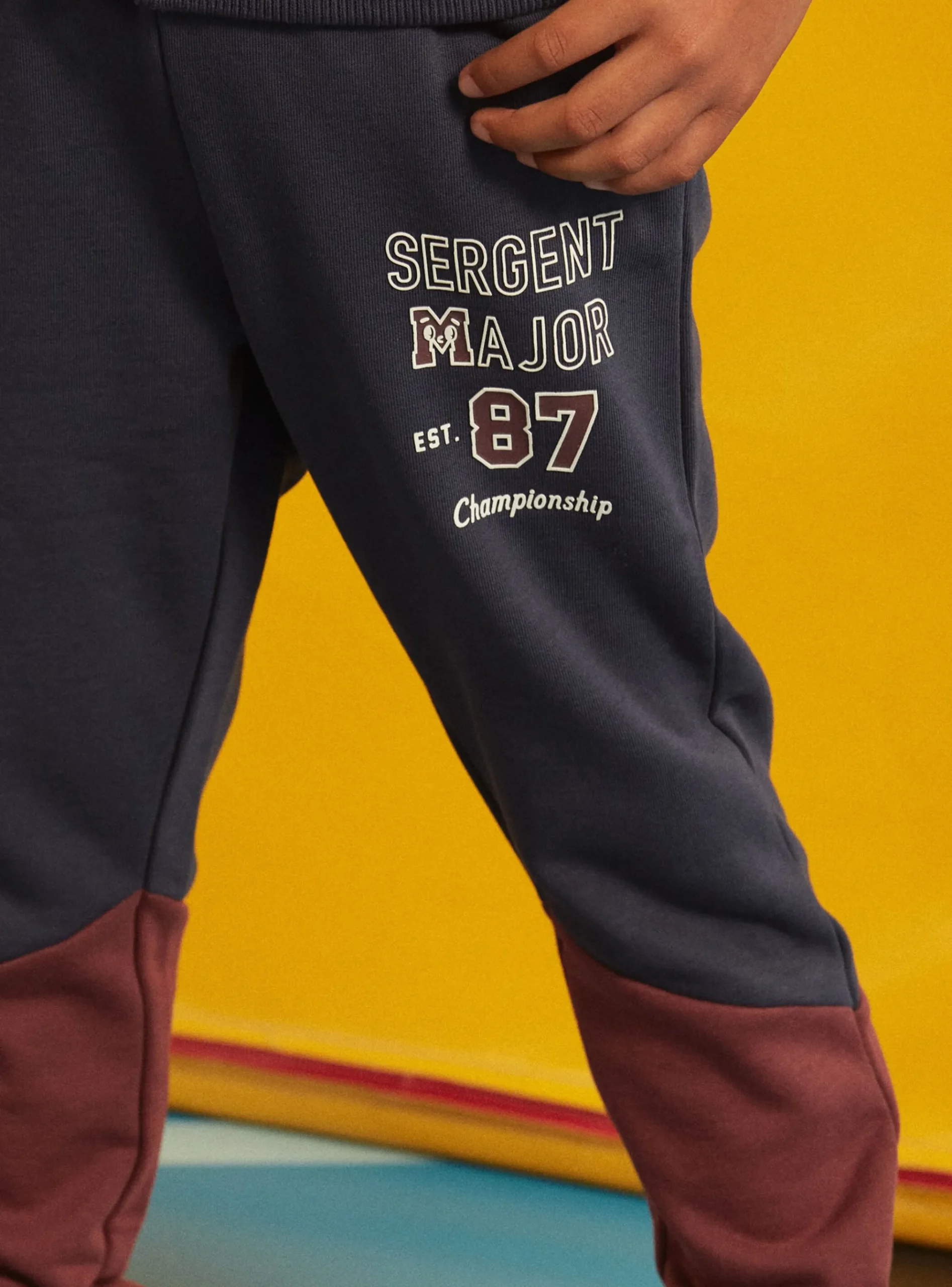 Sergent Major Tenues De Sport-Jogging en molleton gratté Bleu et Bordeau