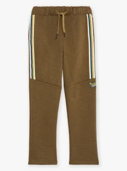 Sergent Major Pantalon & Jean-Jogging marron en coton m&eacute;lang&eacute;