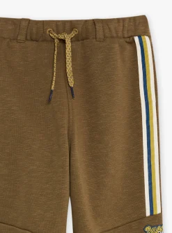 Sergent Major Pantalon & Jean-Jogging marron en coton m&eacute;lang&eacute;