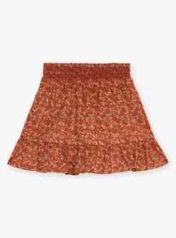 Sergent Major Jupe & Short-Jupe &agrave; volants cannelle &agrave; imprim&eacute; fleuri