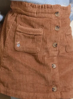 Sergent Major Jupe & Short-Jupe marron en velours côtelés