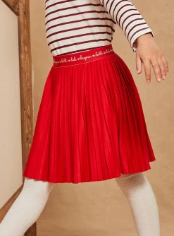 Sergent Major Jupe & Short-Jupe plisée en jersey rouge