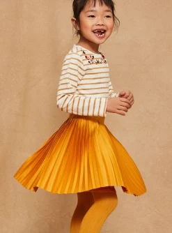Sergent Major Jupe & Short-Jupe plis&eacute;e en jersey jaune