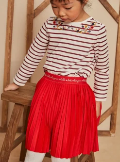 Sergent Major Jupe & Short-Jupe plis&eacute;e en jersey rouge