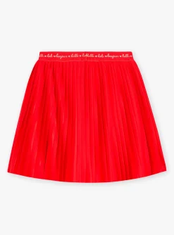 Sergent Major Jupe & Short-Jupe plis&eacute;e en jersey rouge
