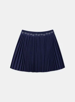 Sergent Major Jupe & Short-Jupe plissée bleu marine