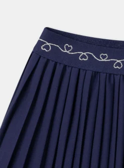 Sergent Major Jupe & Short-Jupe plissée bleu marine