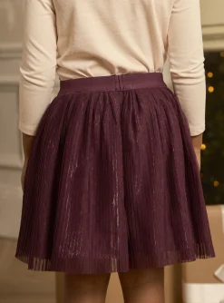 Sergent Major Jupe & Short-Jupe violette pliss&eacute;e