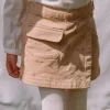 Sergent Major Jupe & Short-Jupe-short beige &agrave; imprim&eacute; fleuri paillet&eacute;