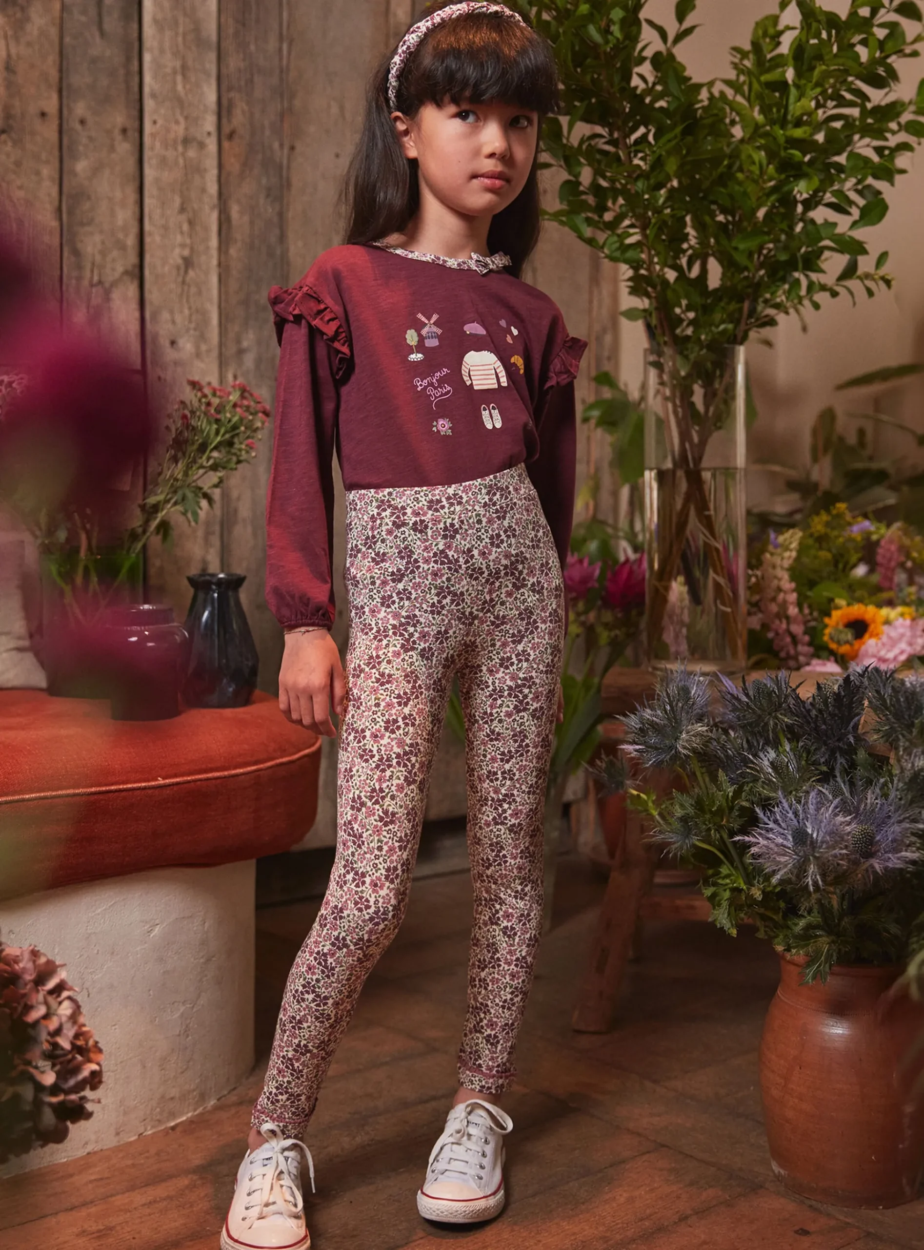 Sergent Major Pantalon, Jean & Legging-Legging à fleurs