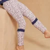 Sergent Major Pantalon, Jean & Legging-Legging bleu marine et lilas &agrave; imprim&eacute; fleuri