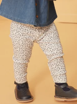 Sergent Major Pantalon & Jean-Legging écru à imprimé fleuri