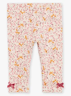 Sergent Major Pantalon & Jean-Legging &eacute;cru &agrave; imprim&eacute; fleuri et renard