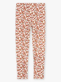 Sergent Major Pantalon, Jean & Legging-Legging &eacute;cru &agrave; imprim&eacute; fleuri