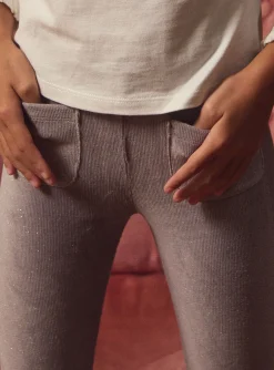 Sergent Major Pantalon, Jean & Legging-Legging en velours c&ocirc;tel&eacute; paillet&eacute;