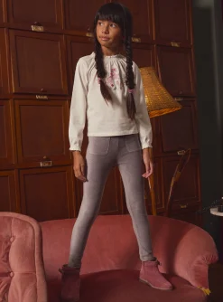 Sergent Major Pantalon, Jean & Legging-Legging en velours c&ocirc;tel&eacute; paillet&eacute;