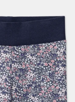 Sergent Major Pantalon, Jean & Legging-Legging marine fleuri