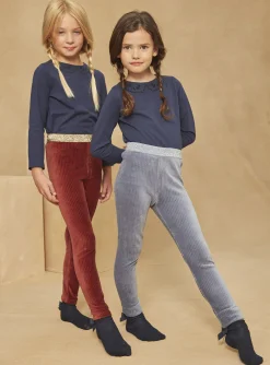 Sergent Major Tenues De Sport | Pantalon, Jean & Legging-2 leggings brique et bleus en velours