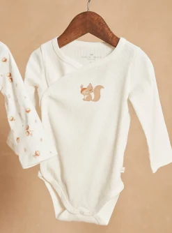 Sergent Major Body-Lot de 2 body &eacute;crus c&ocirc;tel&eacute;s en coton biologique