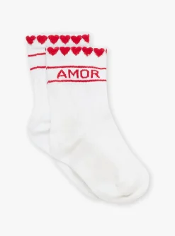 Sergent Major Sous-vêtement, Chaussette & Collant-Lot de 3 paires de chaussettes rouges, roses et &eacute;crues