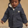 Sergent Major Manteau, Parka & Veste-Manteau &agrave; capuche bleu nuit en canvas