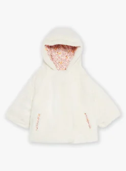 Sergent Major Manteau, Parka & Veste-Manteau &agrave; capuche r&eacute;versible &eacute;cru et rose