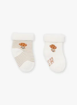 Sergent Major Bonnet, Moufle, Chausson & Chaussette-2 paires de chaussettes &eacute;crues