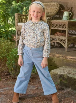 Sergent Major Pantalon, Jean & Legging-Pantalon bleu en velours c&ocirc;tel&eacute;s